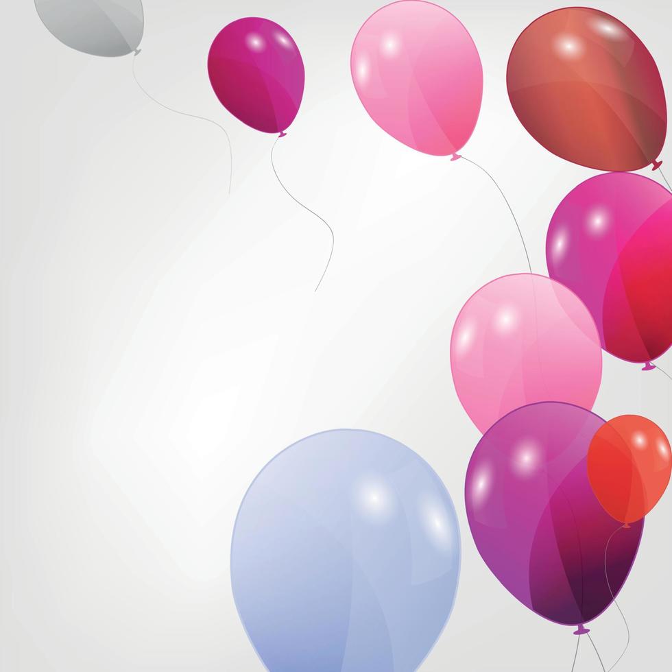 uppsättning färgade ballonger, vektorillustration. eps 10. vektor