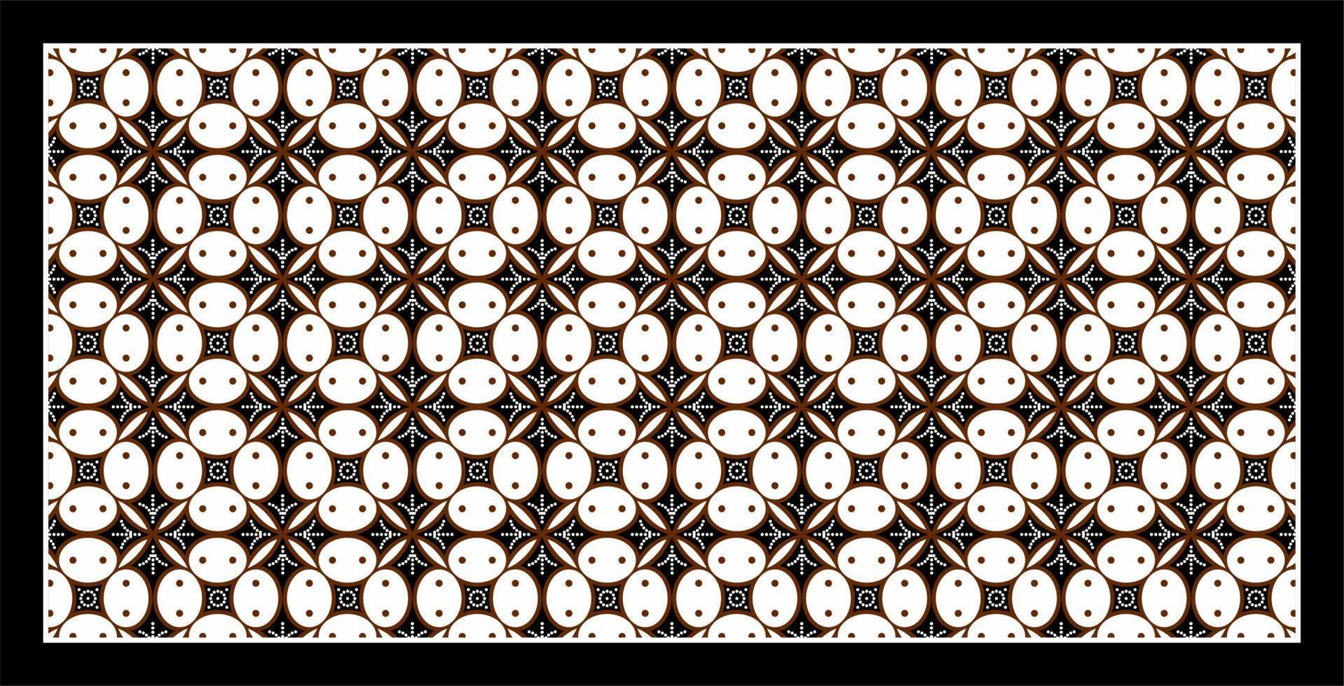 javanesisches Batik-Kawung-Muster... vektor