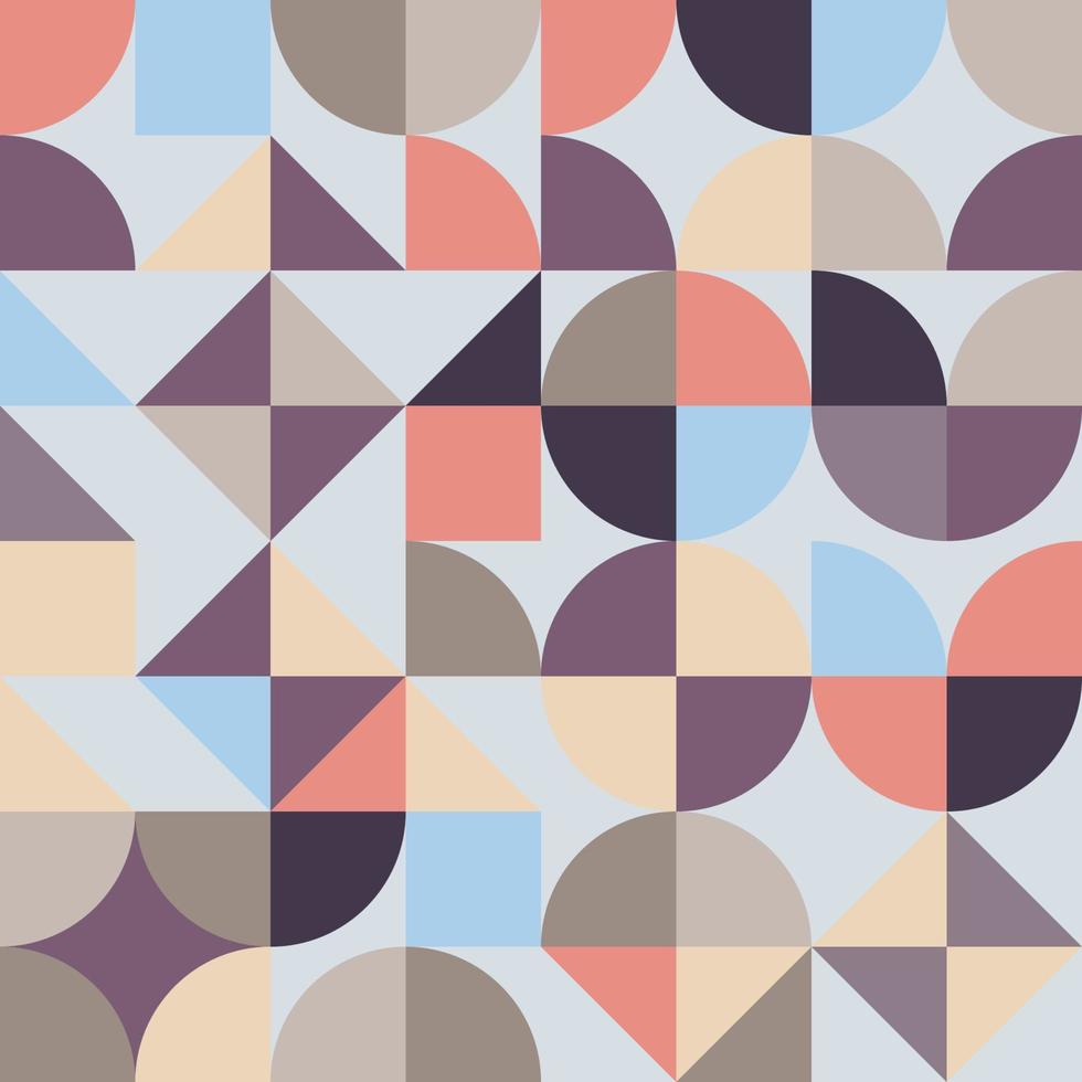 mutiges abstraktes blaues, beiges, purpurrotes nahtloses Vektormuster. moderner minimalistischer geometrischer, halbkreisförmiger Druck. einfache dekorative sich wiederholende Textur Hintergrundbild Design. vektor