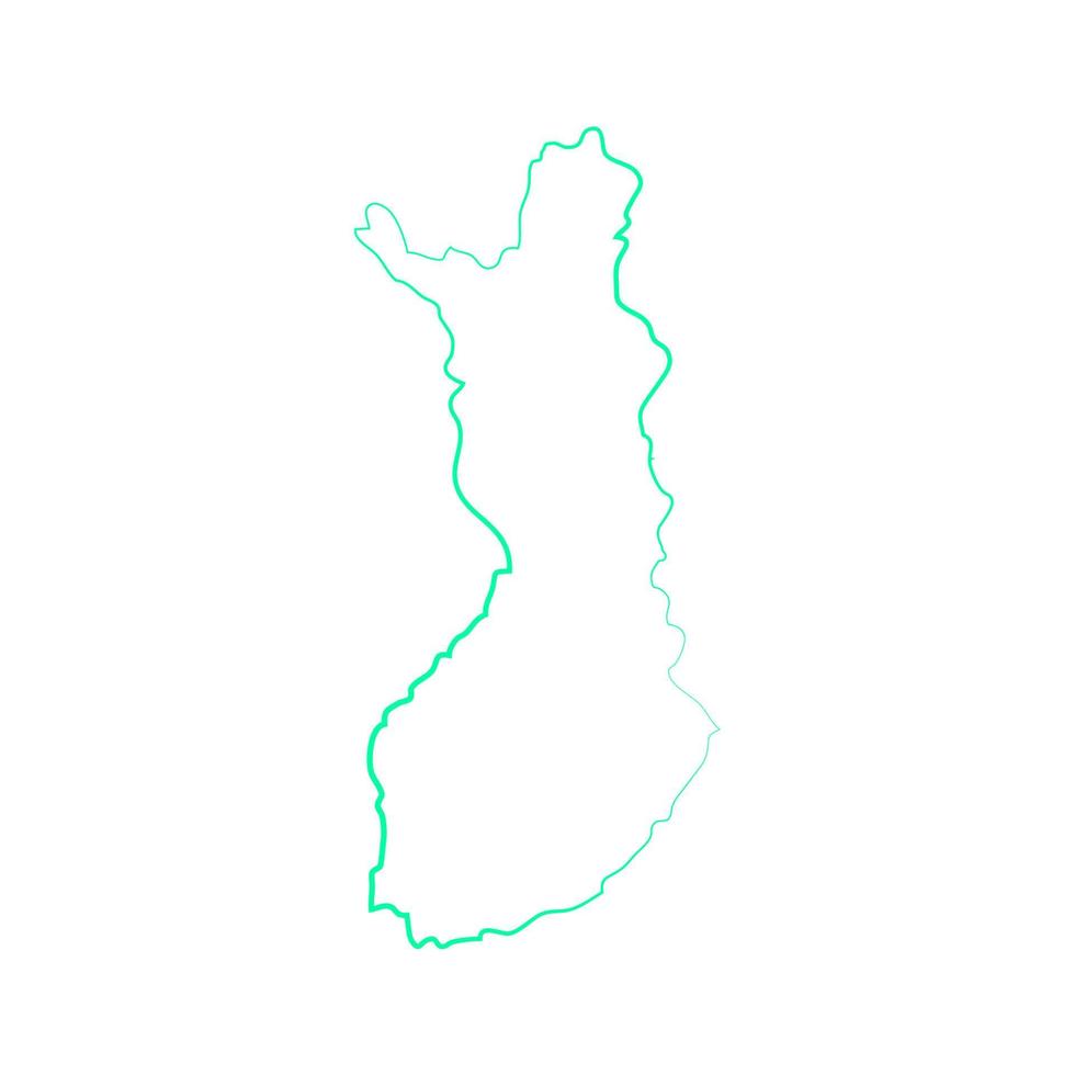 Finland karta på vit bakgrund vektor