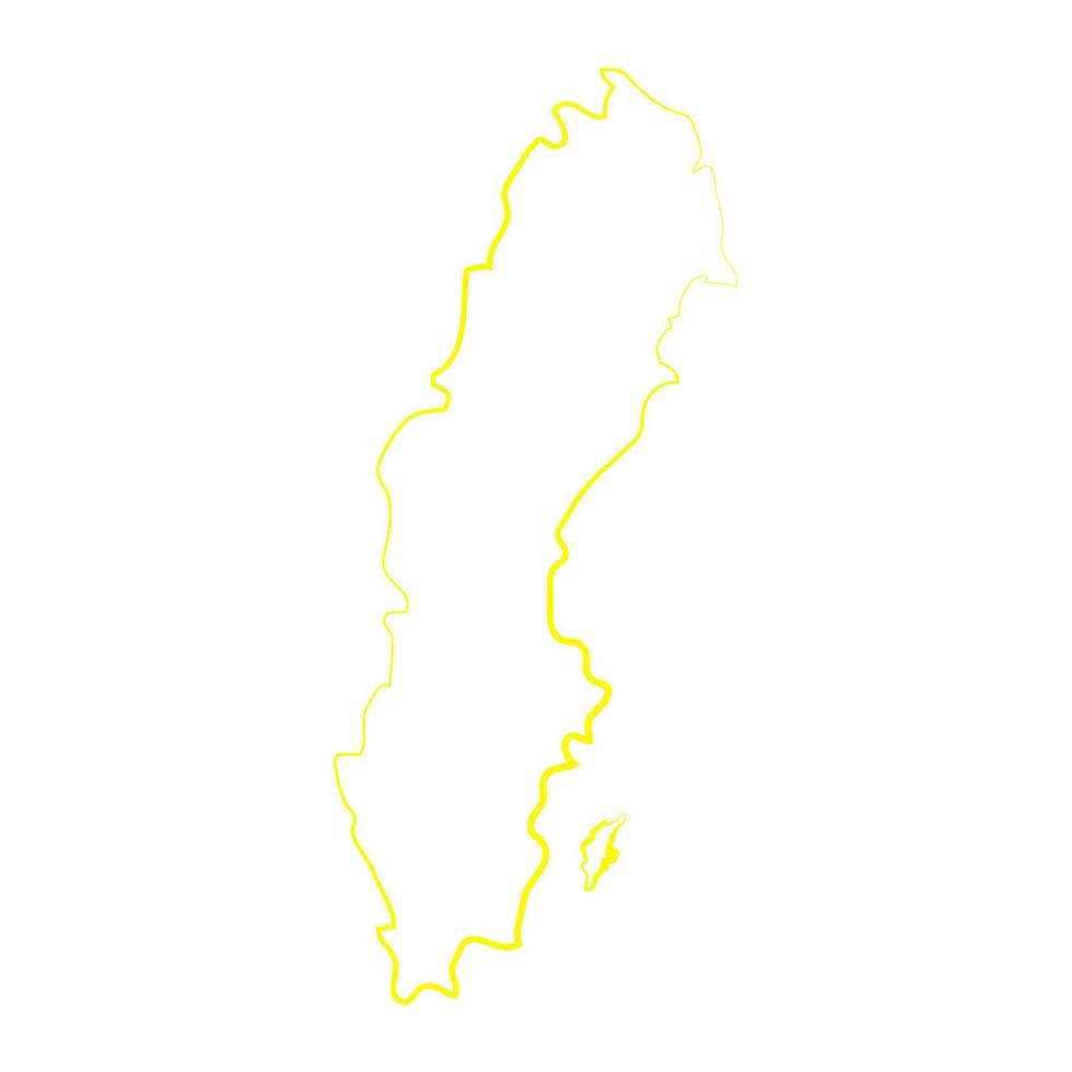 Schwedenkarte auf weißem Hintergrund vektor