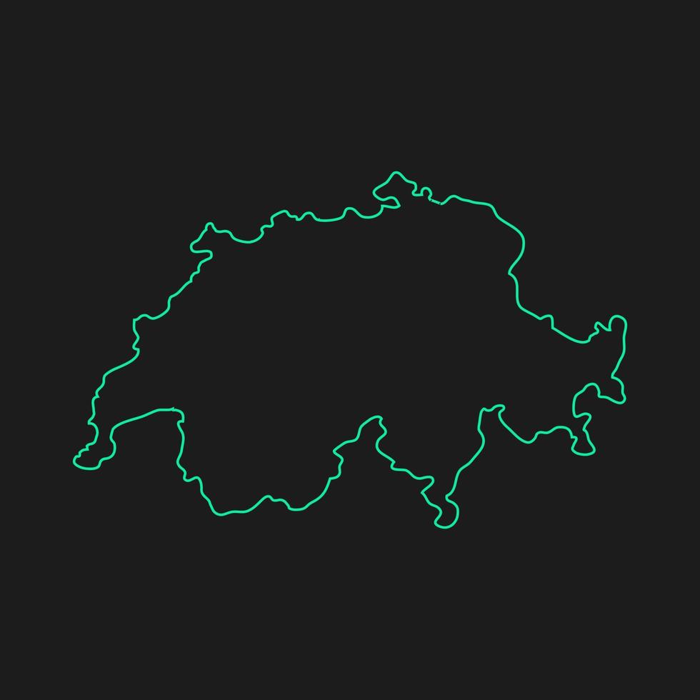 schweiz karta på vit bakgrund vektor
