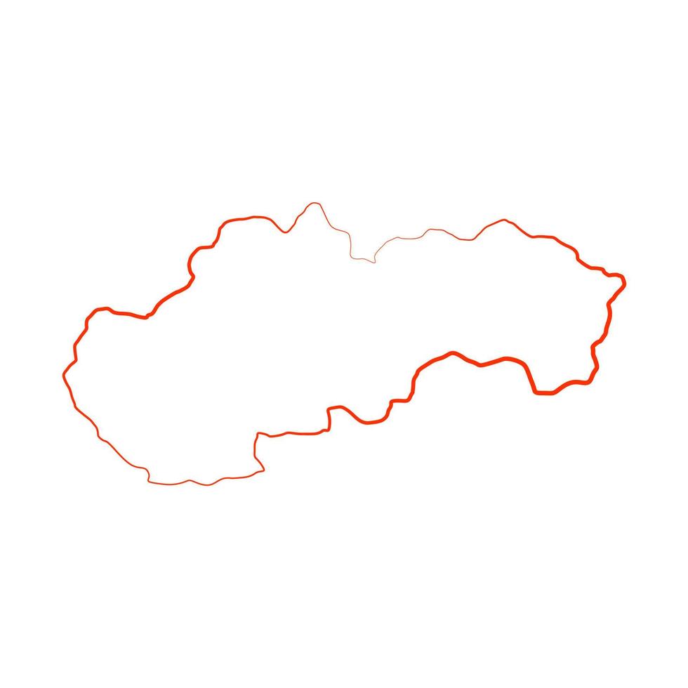 Slowakei-Karte auf weißem Hintergrund vektor