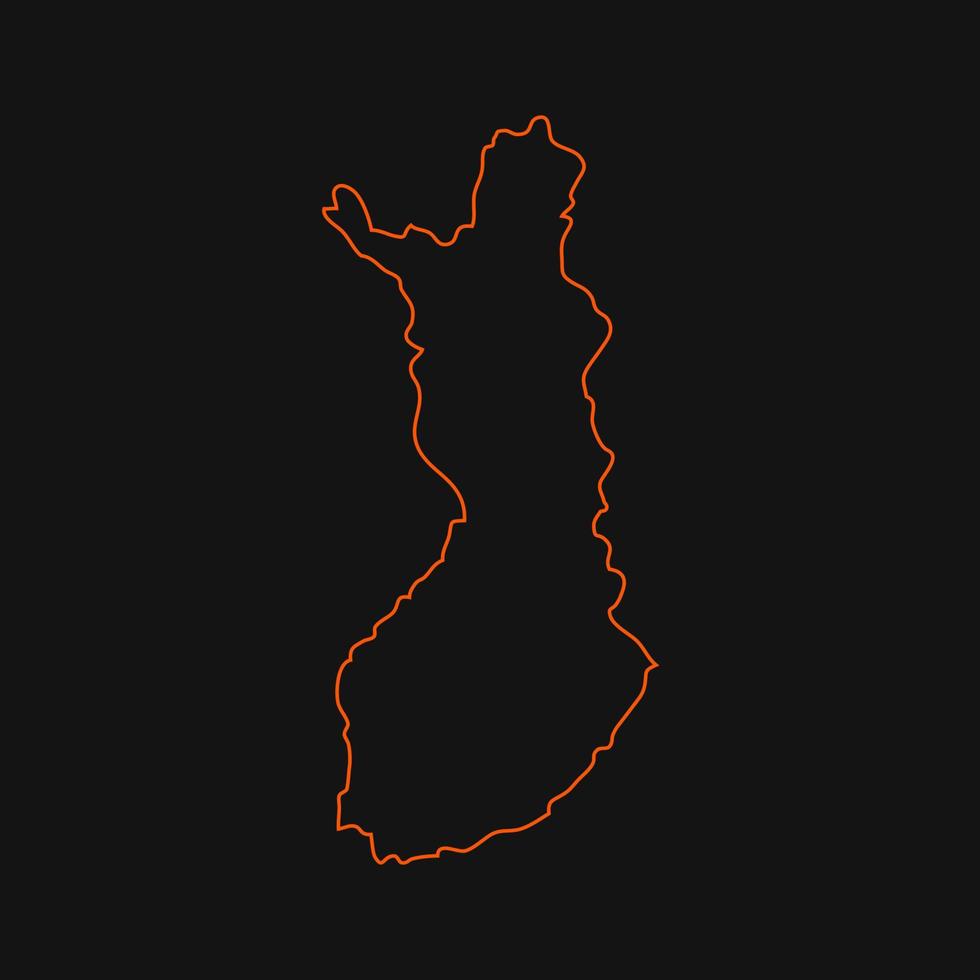 Finnland-Karte auf weißem Hintergrund vektor