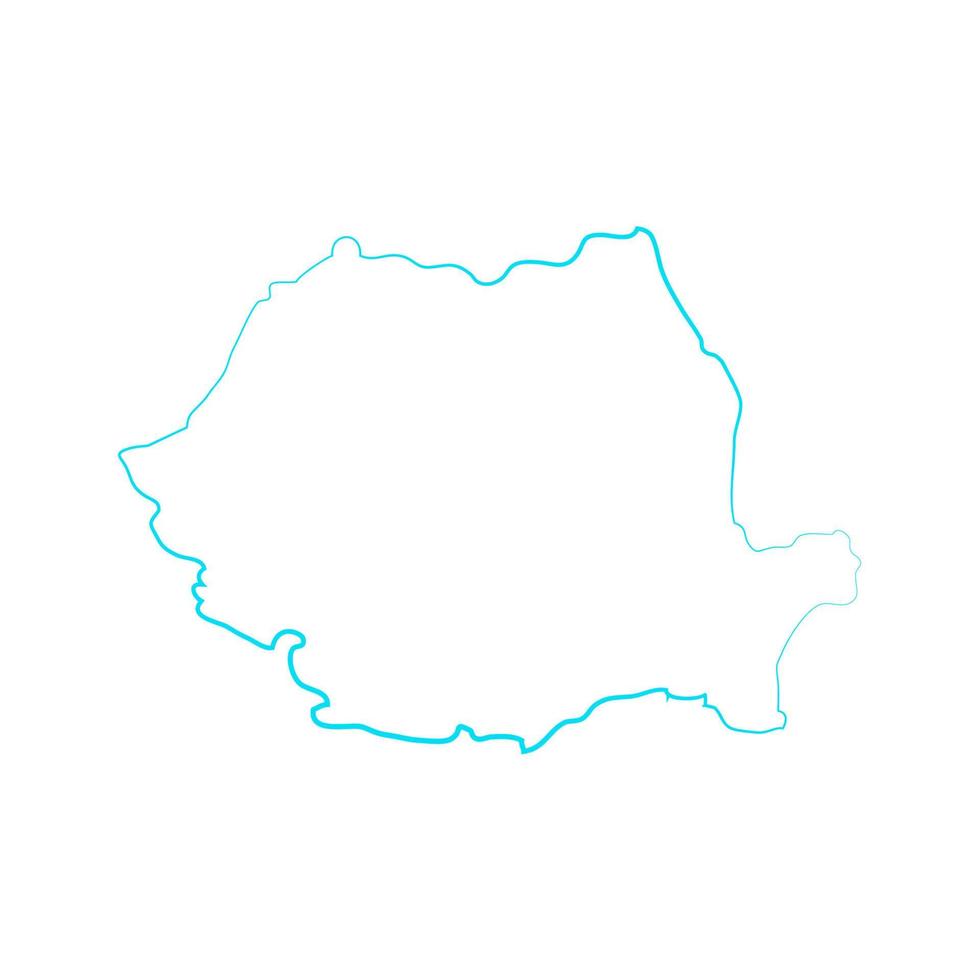 Rumänien-Karte auf weißem Hintergrund vektor