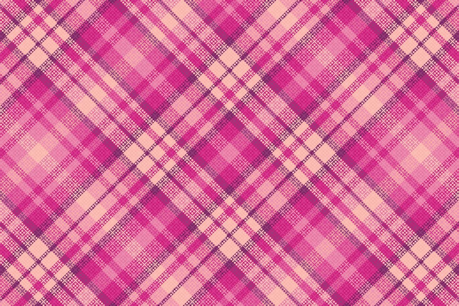 Tartan-Plaidmuster mit Textur und warmer Farbe. vektor