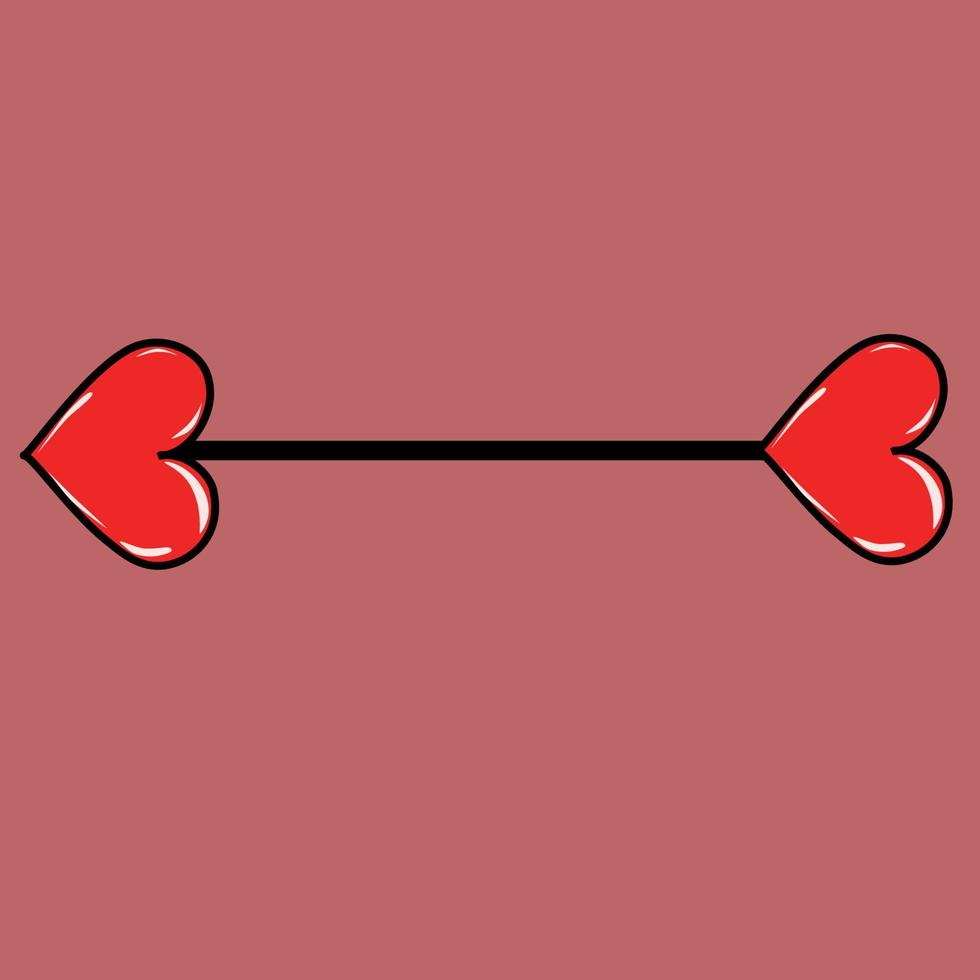 Pfeil mit rotem Herzen vektor