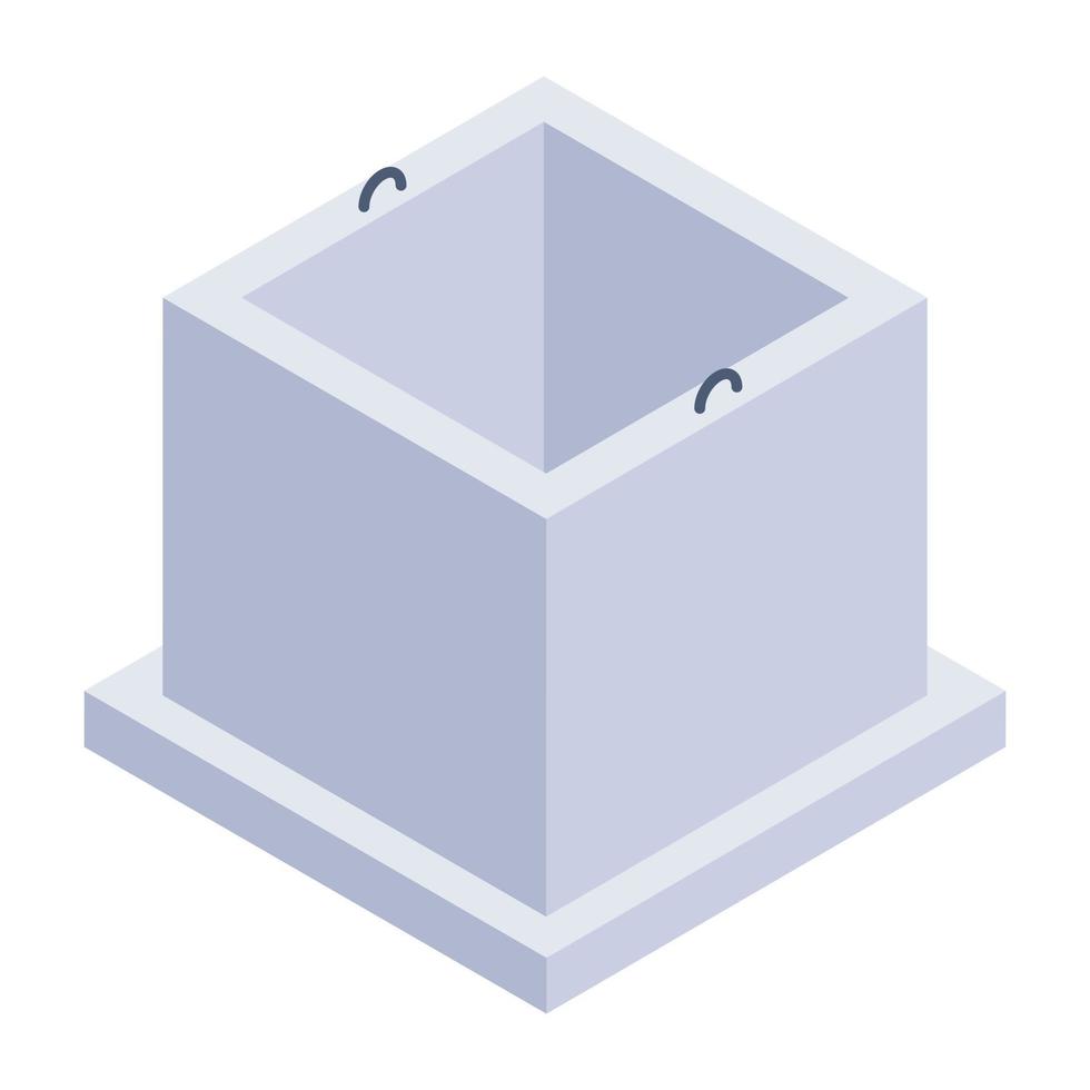 premium isometrisk ikon för byggnadskonstruktion vektor