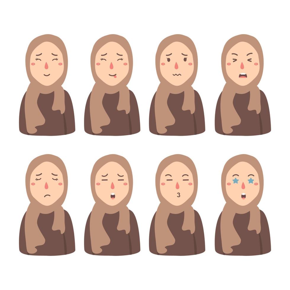 stilvolle hijab-frauenillustration vektor