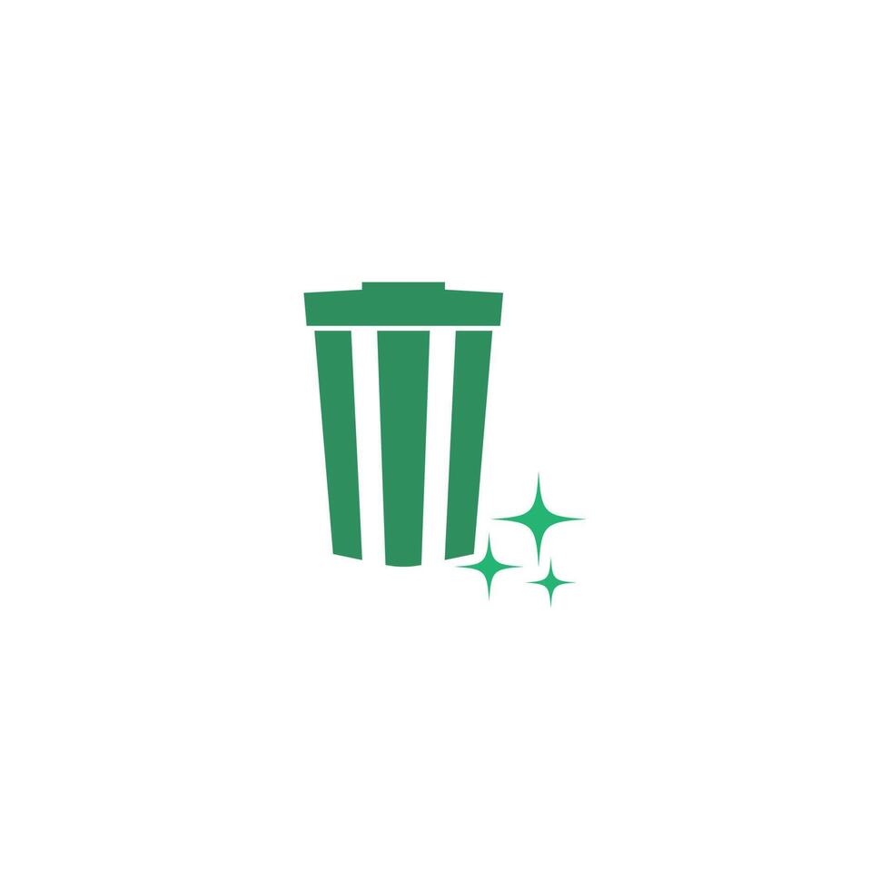 Papierkorb-Symbol-Logo-Design-Illustrationsvorlage vektor