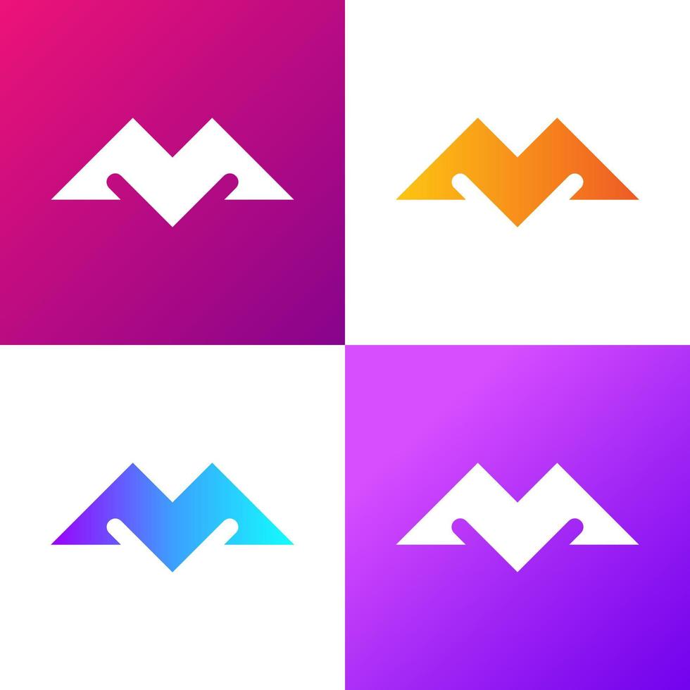 logotyp m brev elegant vektor formgivningsmall. m teckensnitt unikt modernt ikonmonogram.