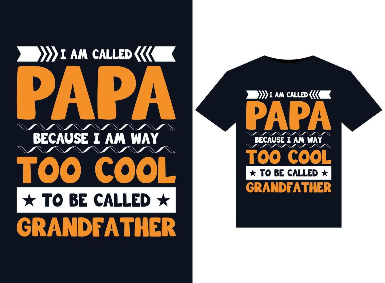 Ich werde Papa T-Shirt Design-Vorlage Vektor-Typografie-Illustration genannt vektor