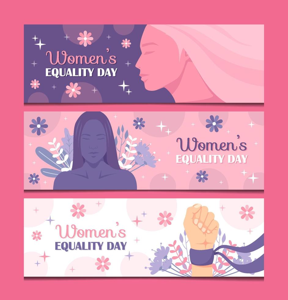 kvinnors jämställdhet dag banner mall vektor