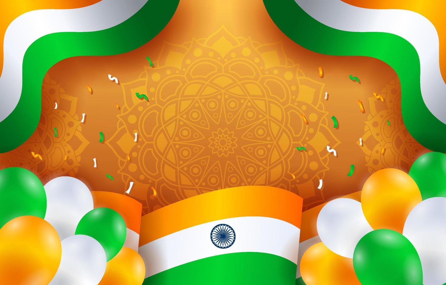 Indien självständighetsdagen festlighet bakgrund vektor