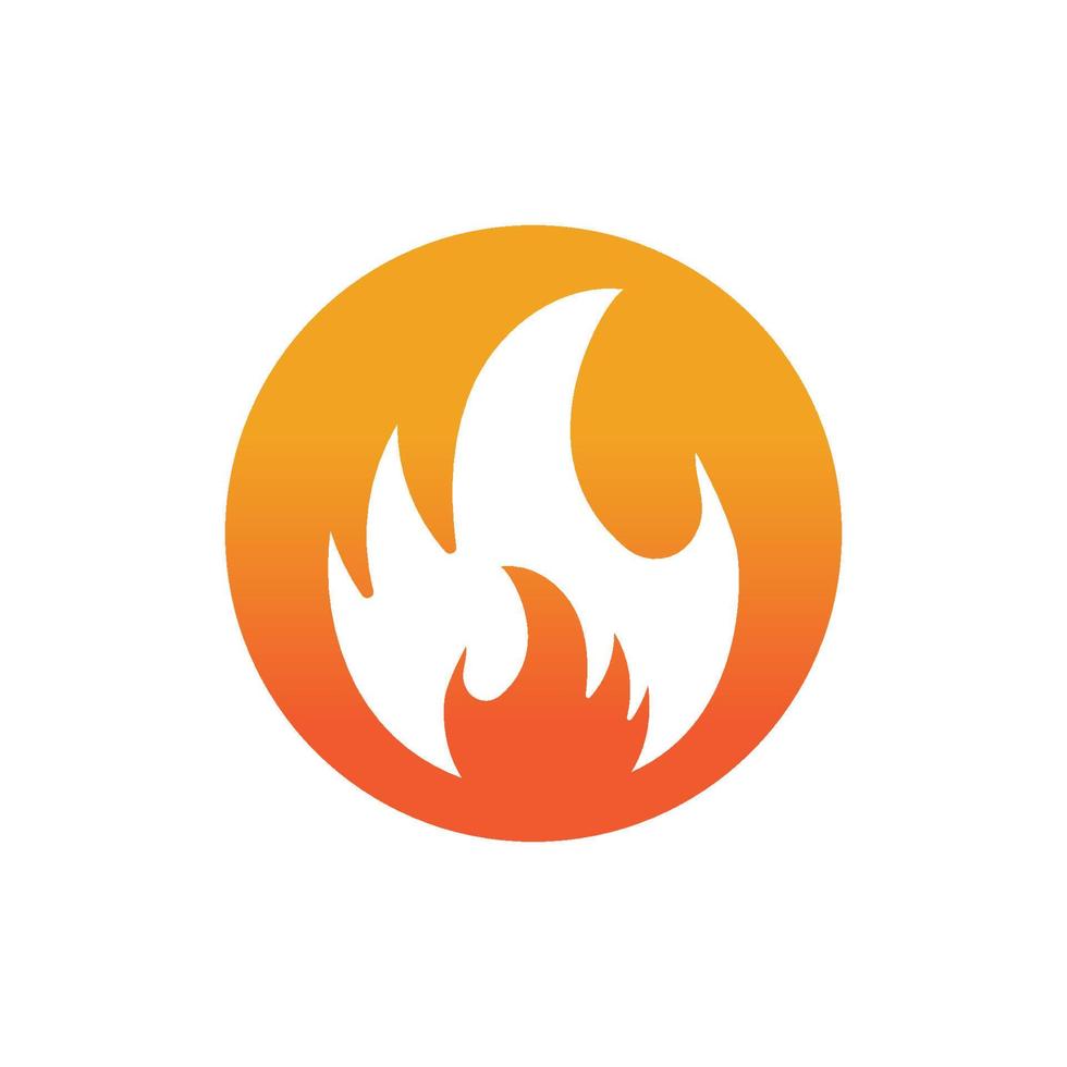 Heiße Flamme Feuer Vektor Icon Illustration Designvorlage