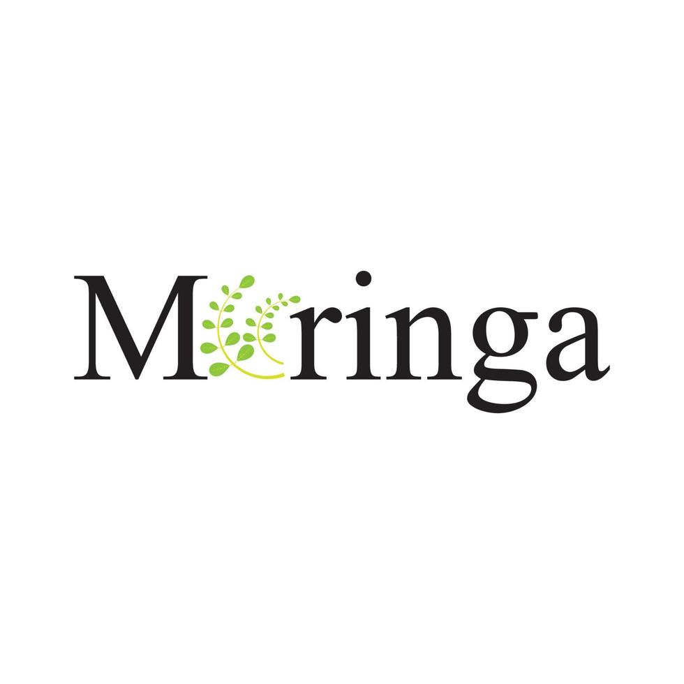 Moringa-Blatt-Logo-Illustrationsvektordesign vektor