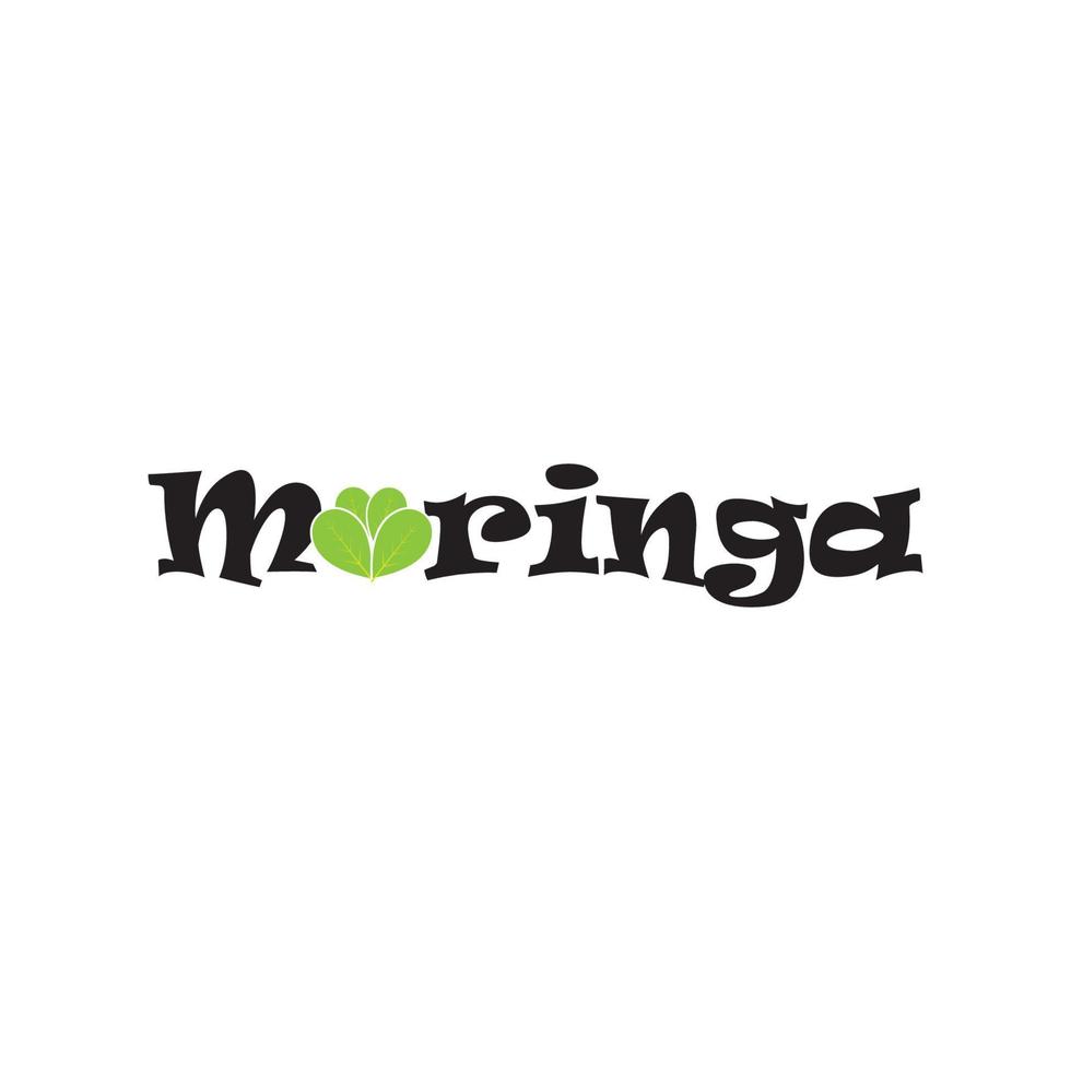 Moringa-Blatt-Logo-Illustrationsvektordesign vektor