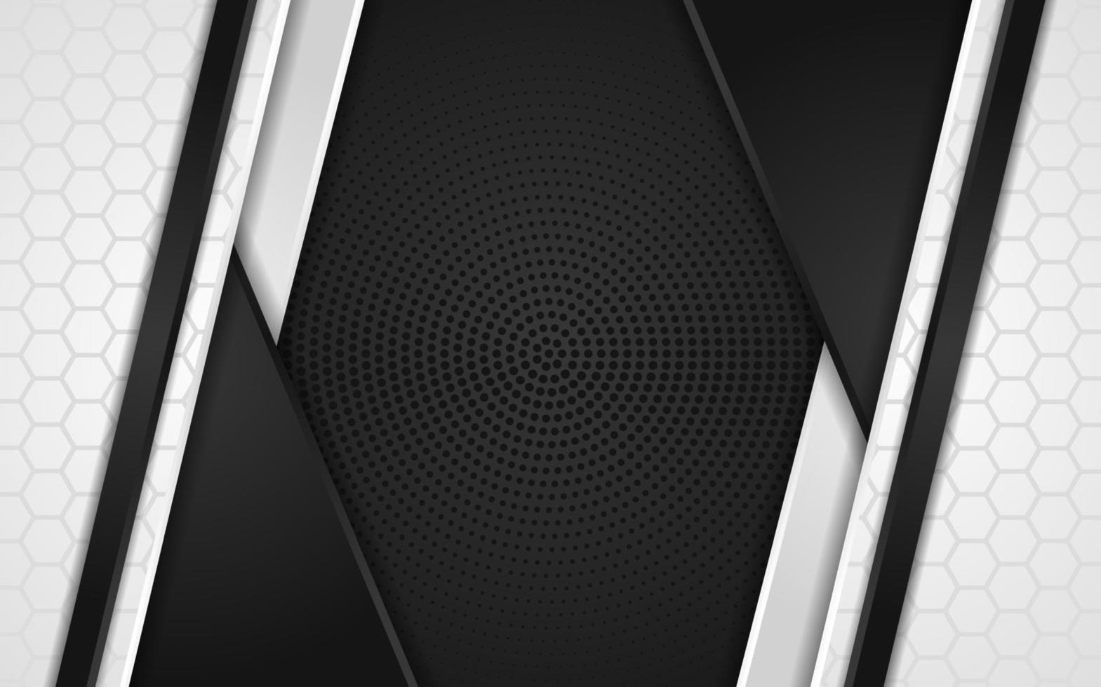 abstrakter schwarz-weißer Hintergrund mit dunkler Metallstruktur. moderner luxushintergrund vektor