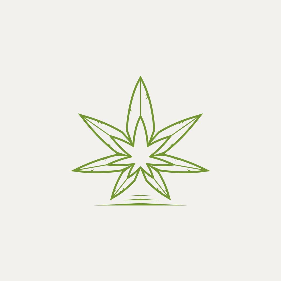 en abstrakt cannabis cbd logotyp vektor