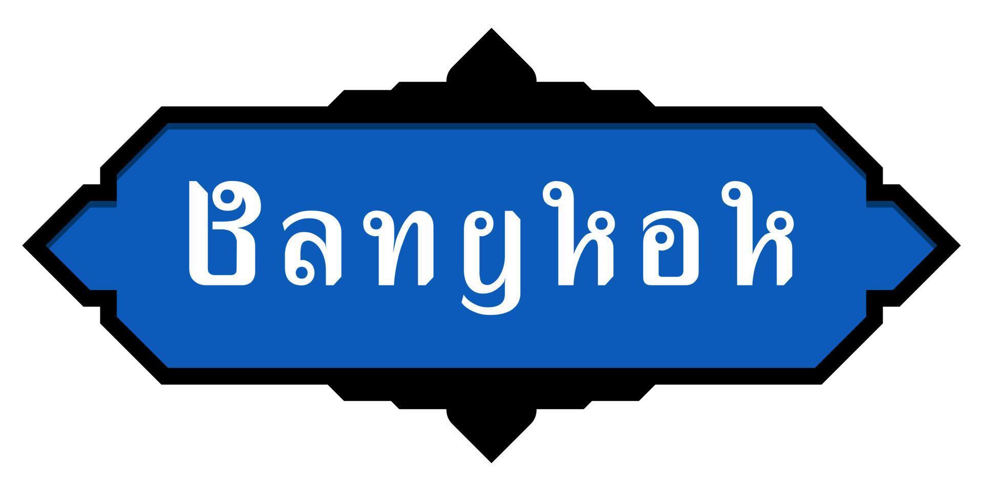 thailändska bokstäver för ordet bangkok vektor