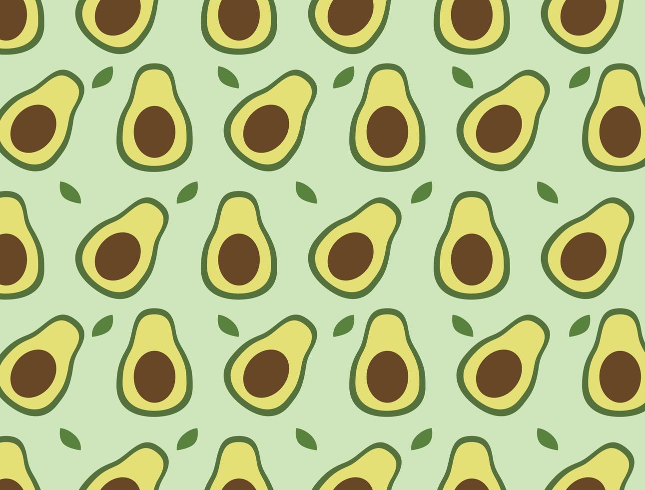 Avocado nahtloses Muster für Druck-, Stoff- und Bio-, Vegan-, Rohproduktverpackungen. textur für öko und gesunde lebensmittel vektor