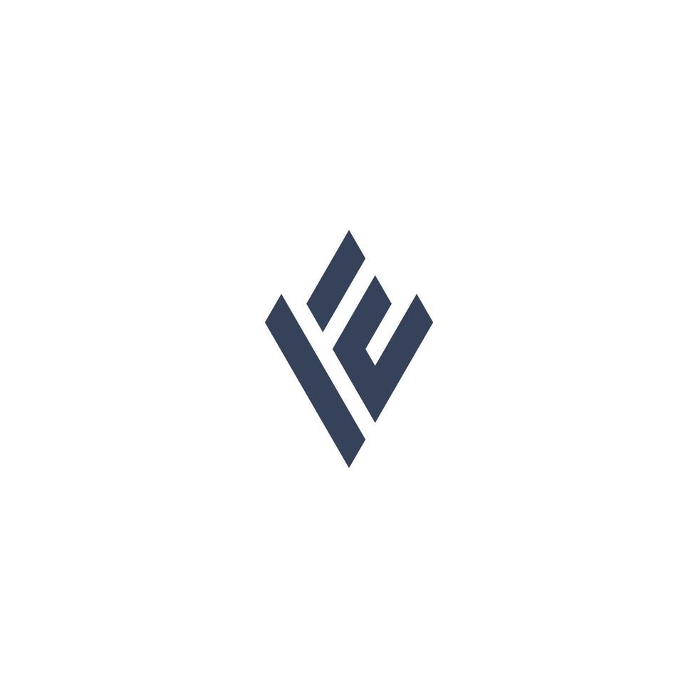 abstrakt initial bokstav le logotyp i mörkblå färg isolerad i vit bakgrund tillämpad för redovisning och finansiell logotyp även lämplig för varumärken eller företag som har initialnamn le pr el vektor