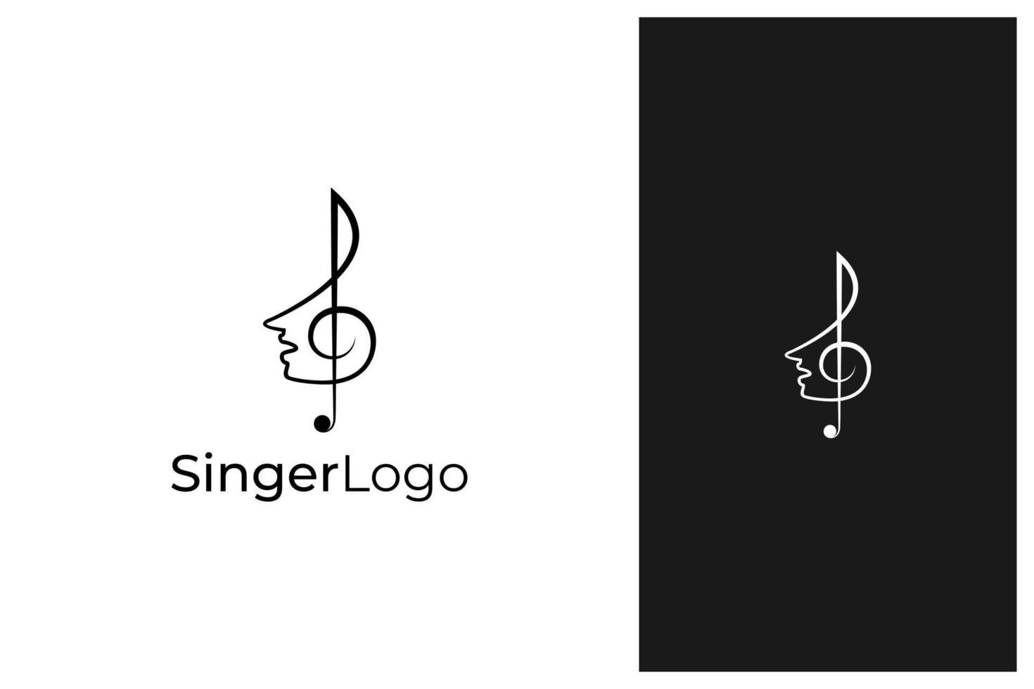 Sänger, Chor-Logo-Design-Vektor vektor