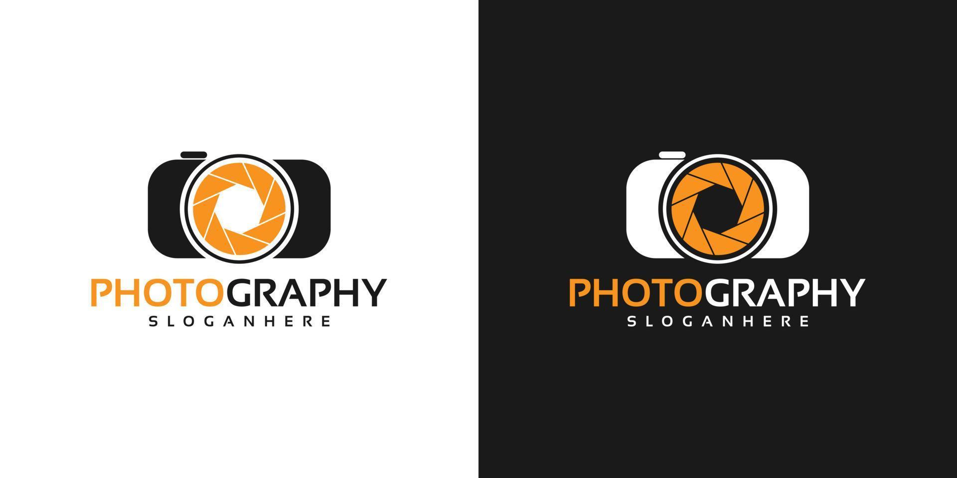 kamera, fotografi logotyp design vektor