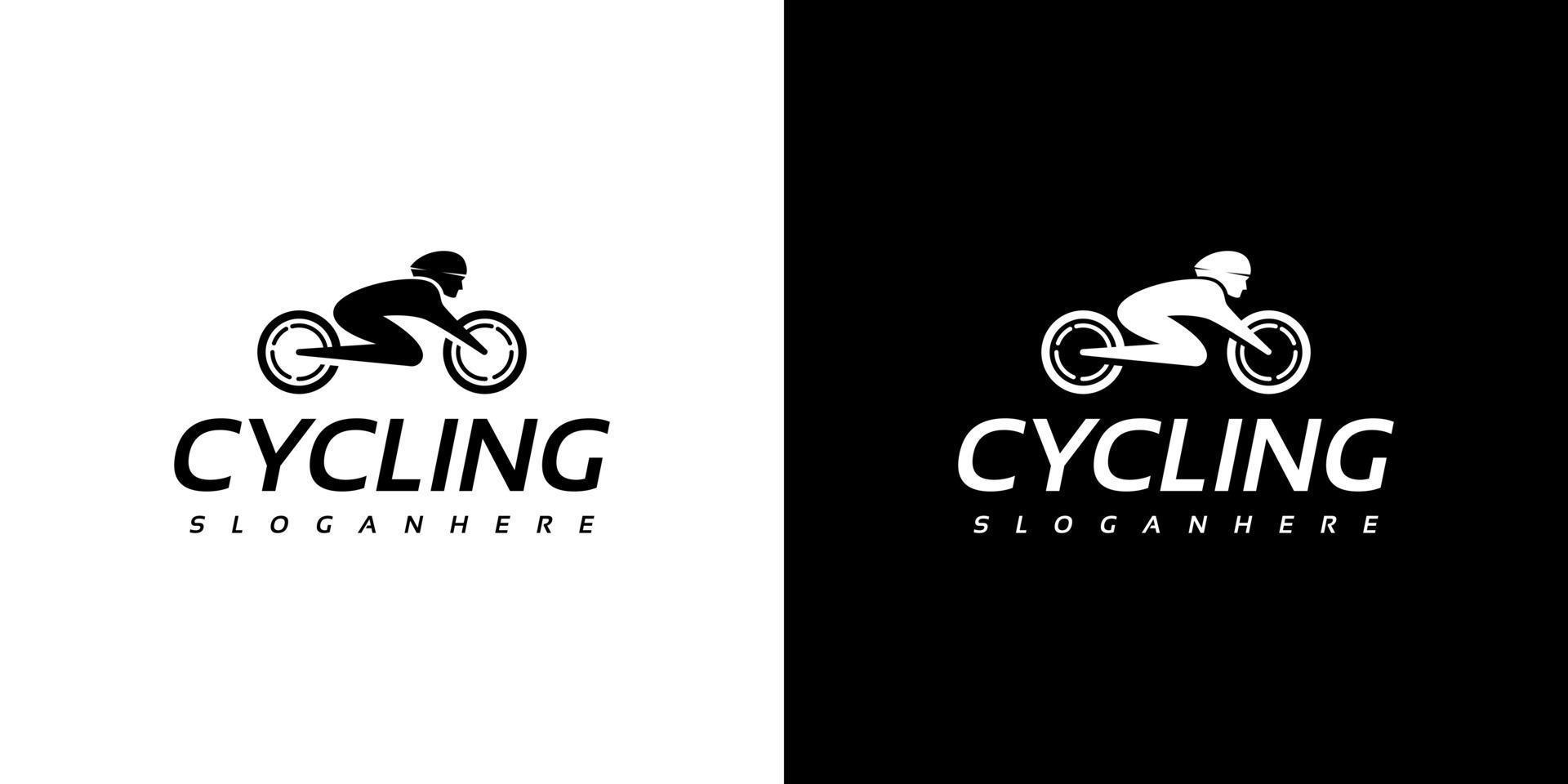 enkel cykel, cykel, cykling logotyp design vektor