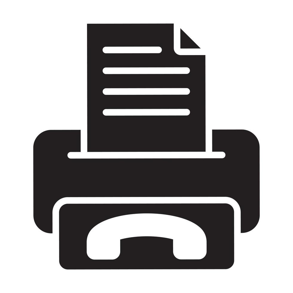 Fax- oder Fax-Flachsymbol für Apps oder Websites vektor