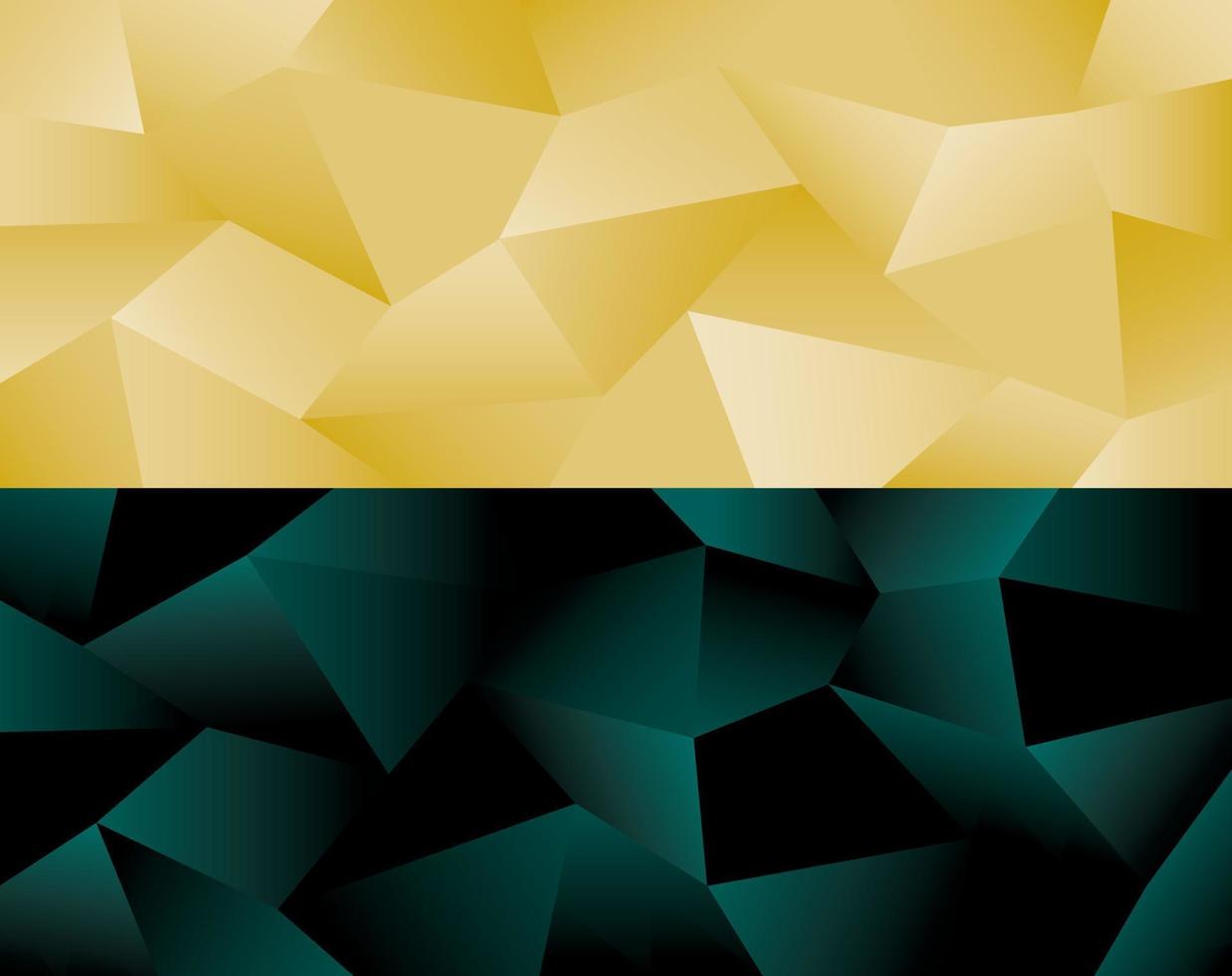 Cooles Luxusgold und dunkelblauer grüner geometrischer Hintergrundgrafikvektor vektor