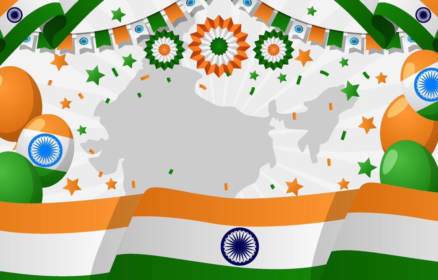 Indien självständighetsdagen bakgrund vektor