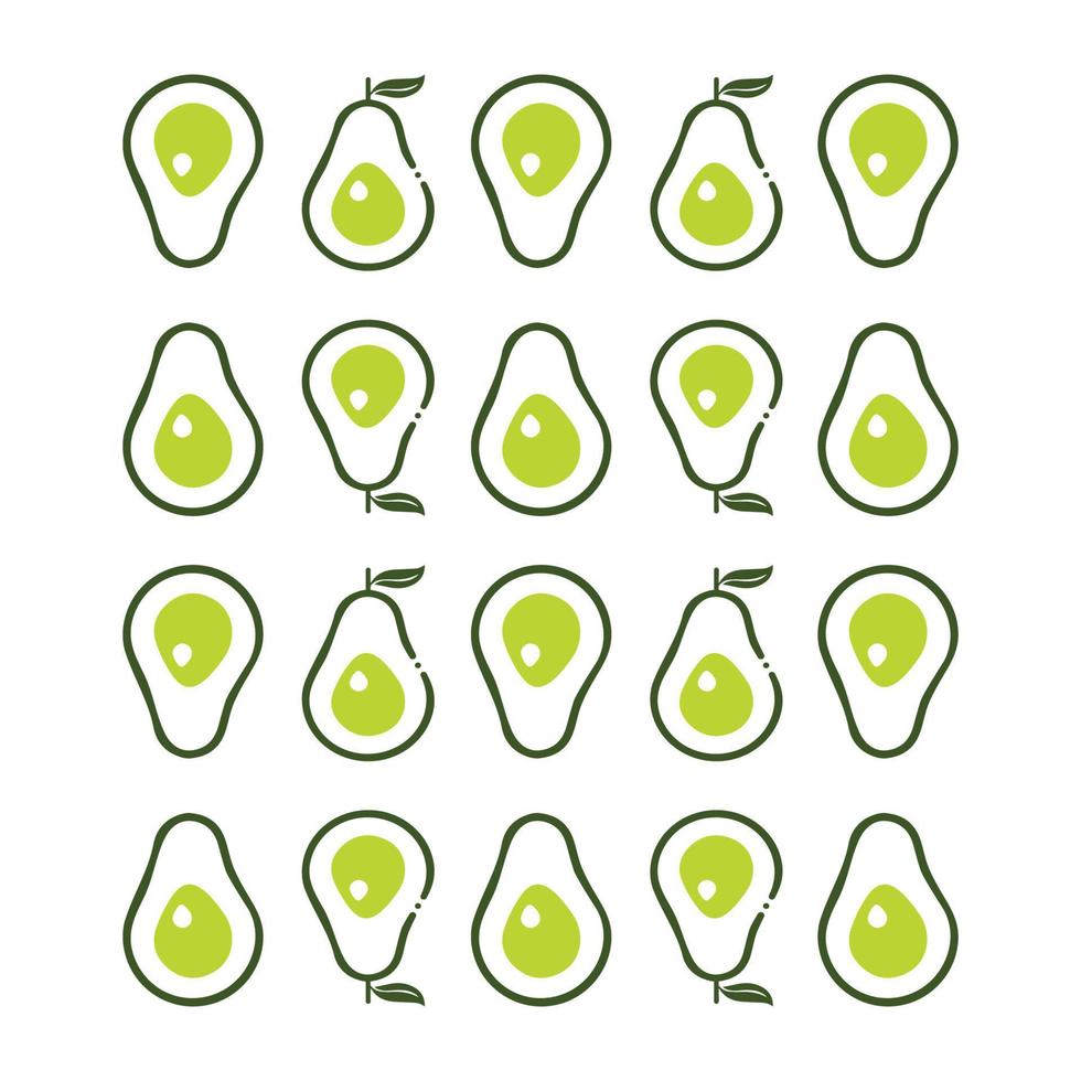 avokado vektor ikon illustration design