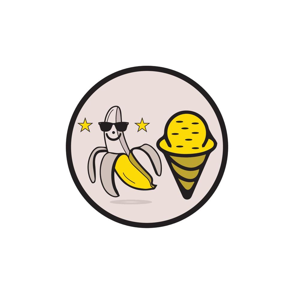 banan logotyp mall vektorillustration vektor