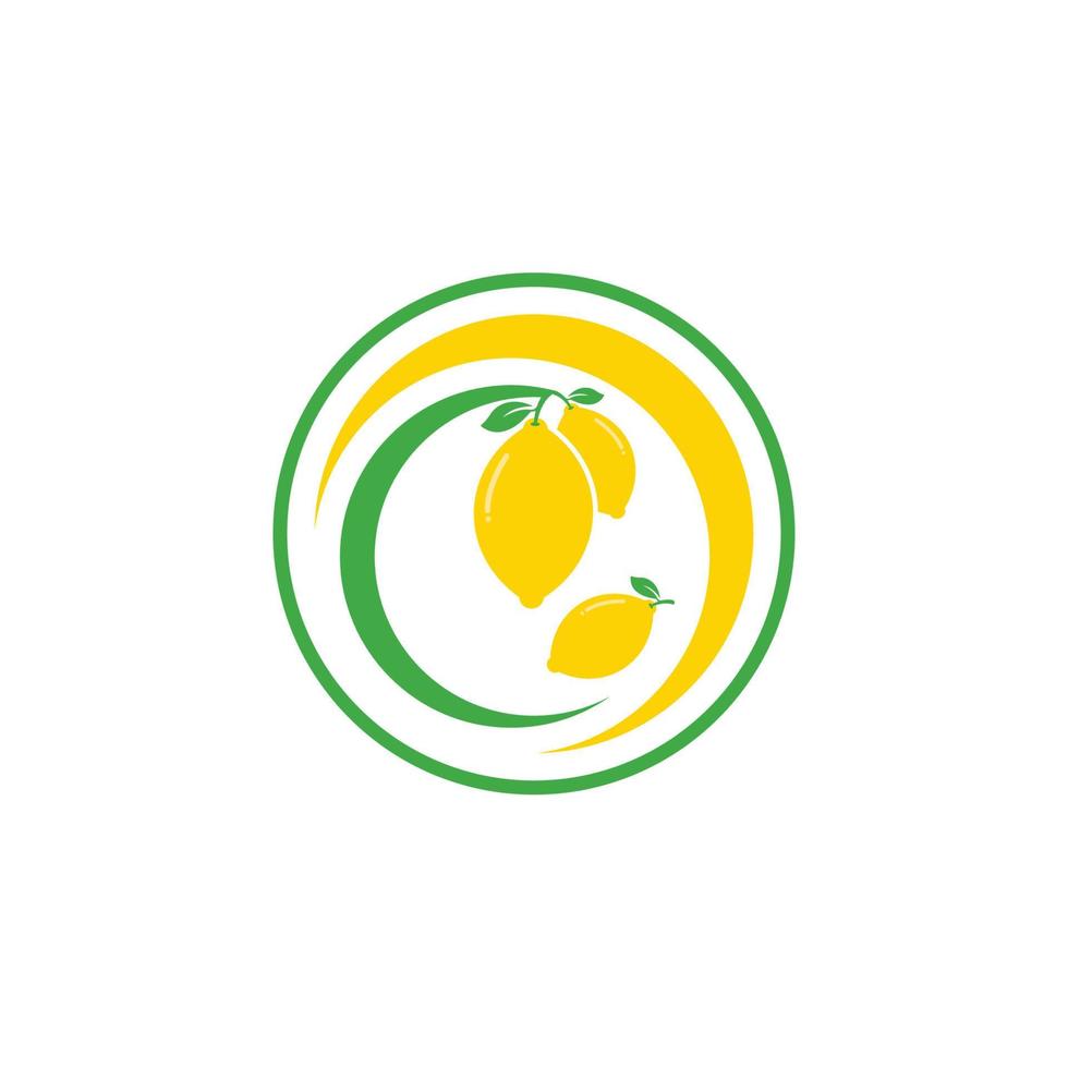 färsk citron ikon vektor illustration design