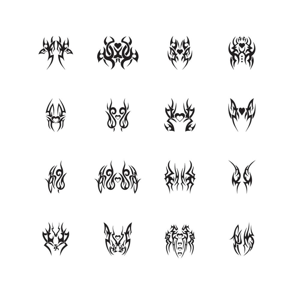 tribal tatuering ikon vektor illustration design