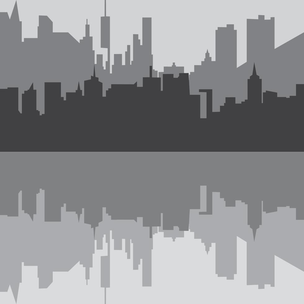 Skyline-Hintergrund-Vektorillustration der Stadt vektor