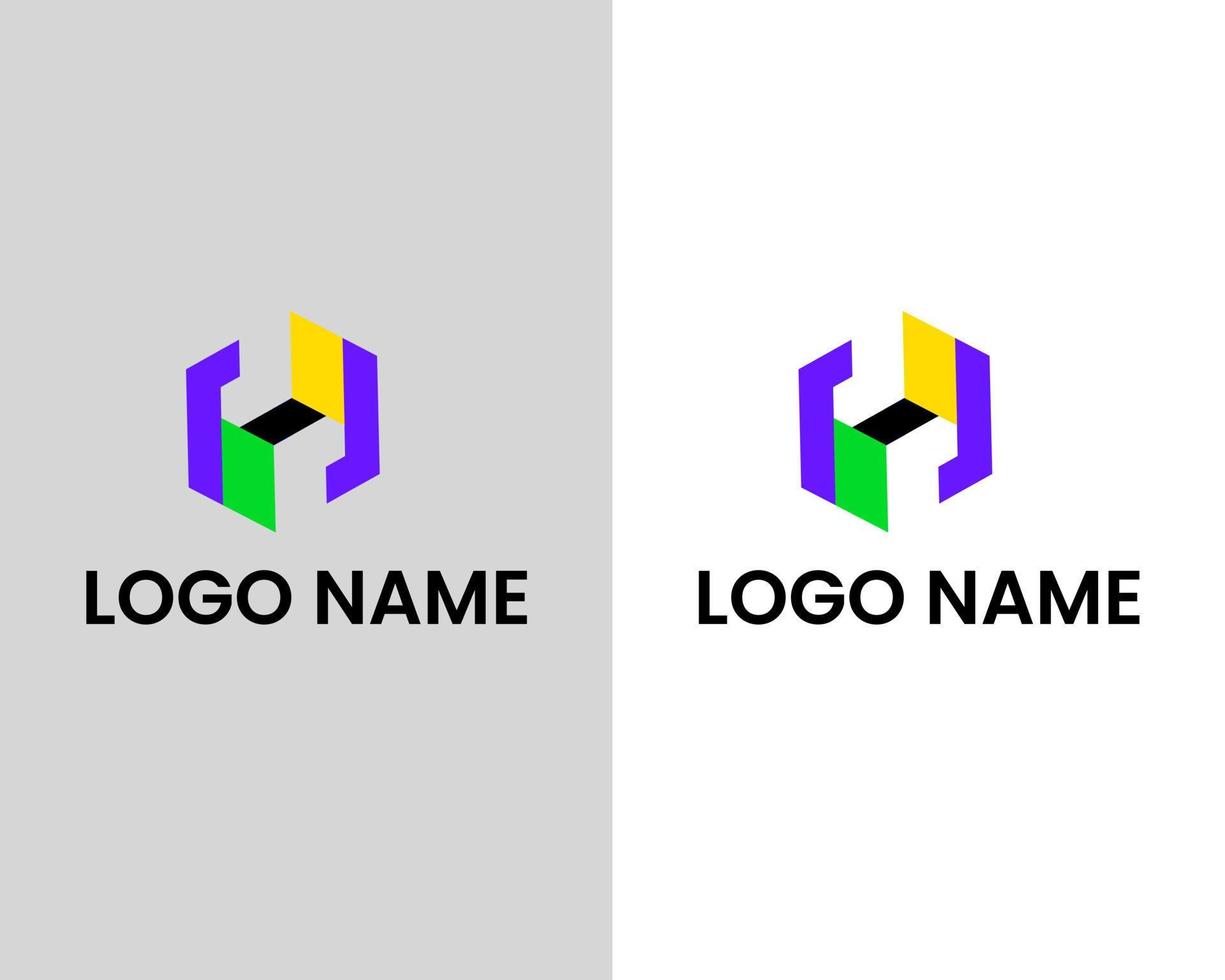 Buchstabe s und h Logo-Design-Vorlage vektor