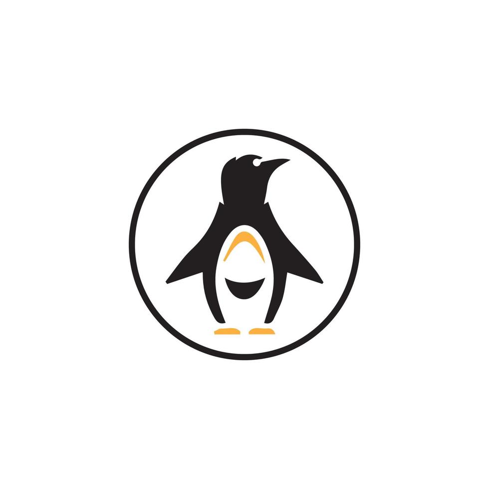 Pinguin-Logo-Template-Design vektor