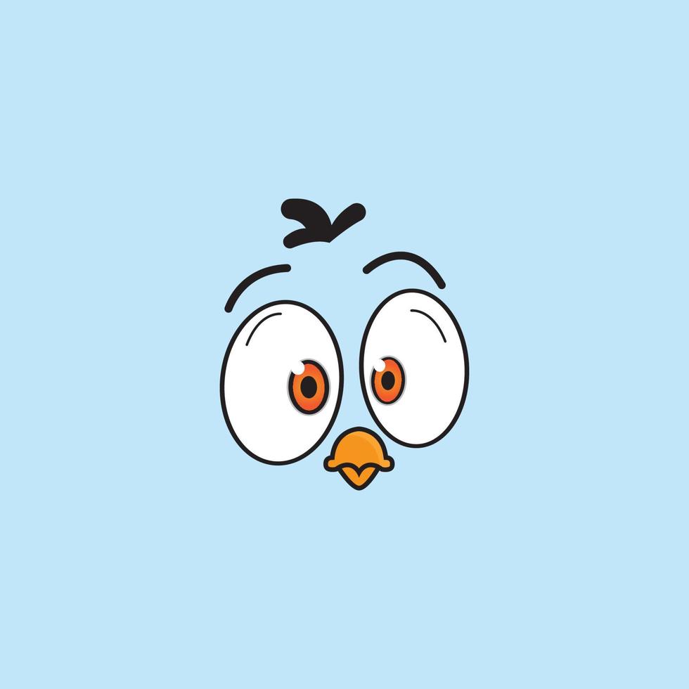 Cartoon Birdies Gesicht Emoticon-Design vektor