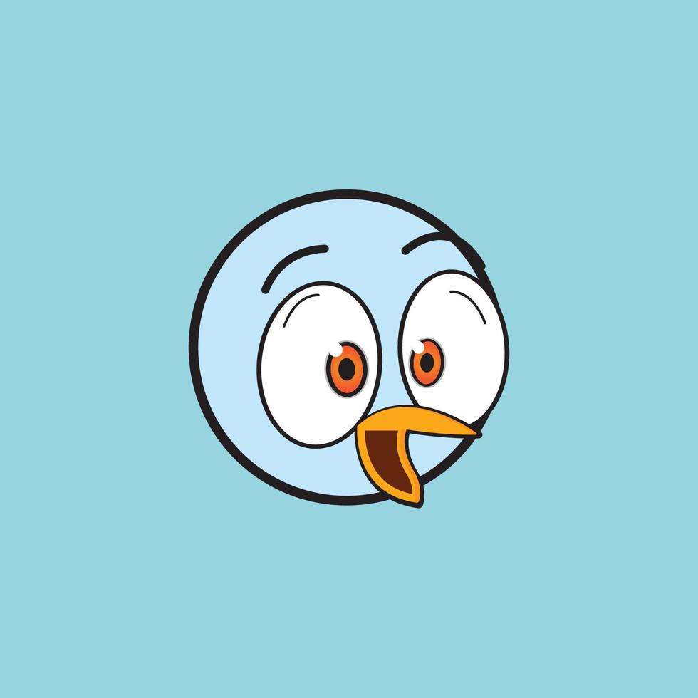 Cartoon Birdies Gesicht Emoticon-Design vektor