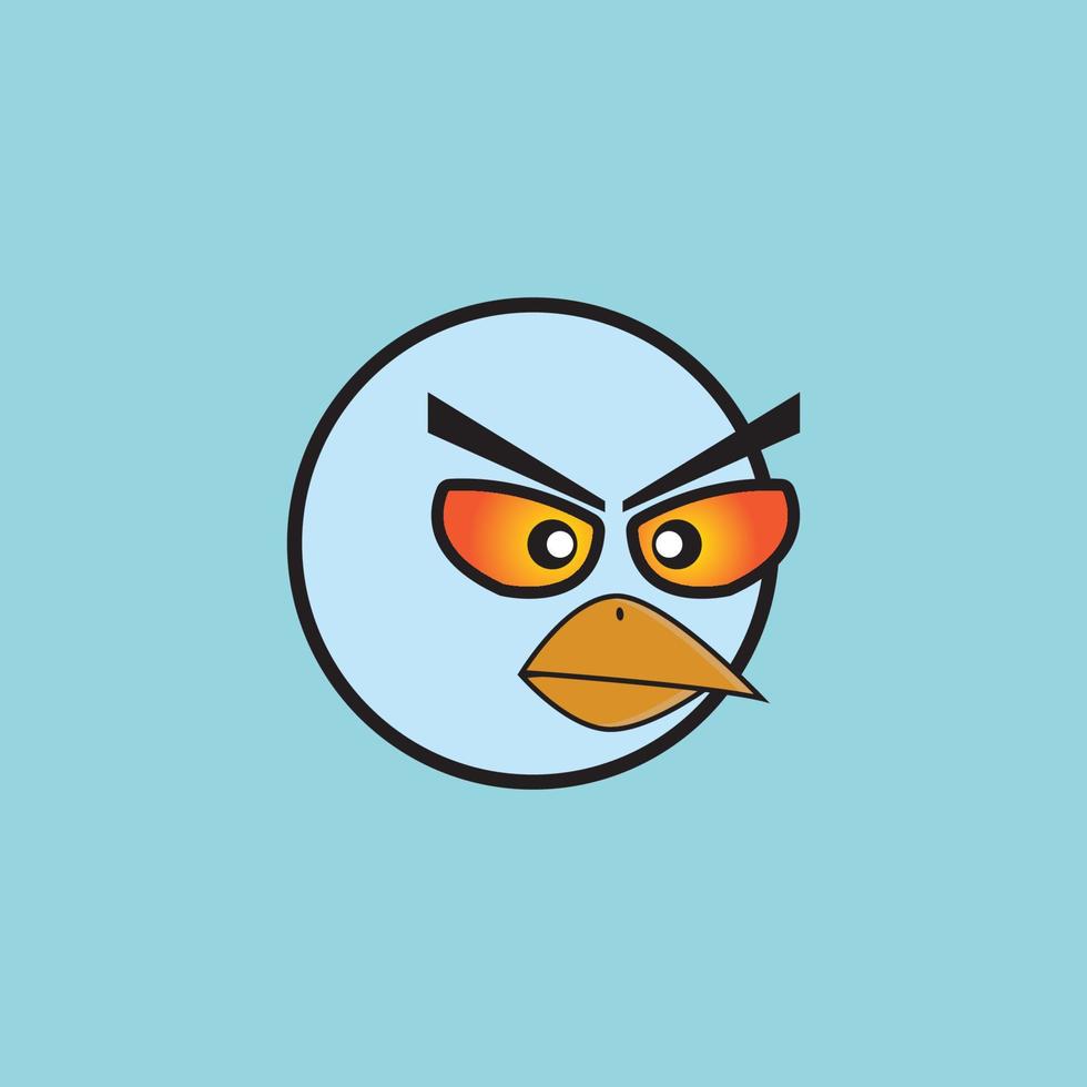 Cartoon Birdies Gesicht Emoticon-Design vektor