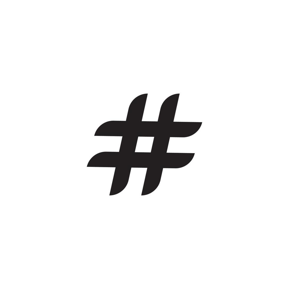 Hashtag-Symbol kreative Designvorlage vektor