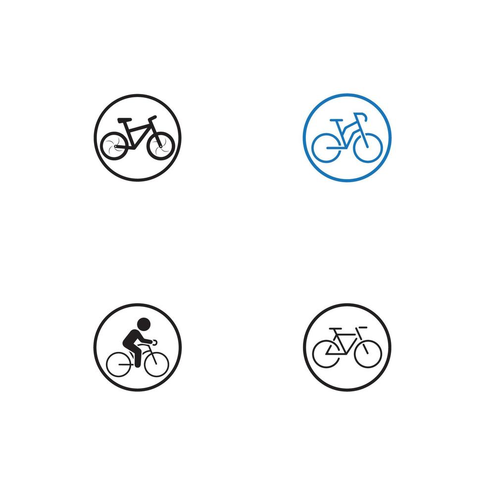 Fahrrad-Icon-Vektor-Design-Vorlage vektor