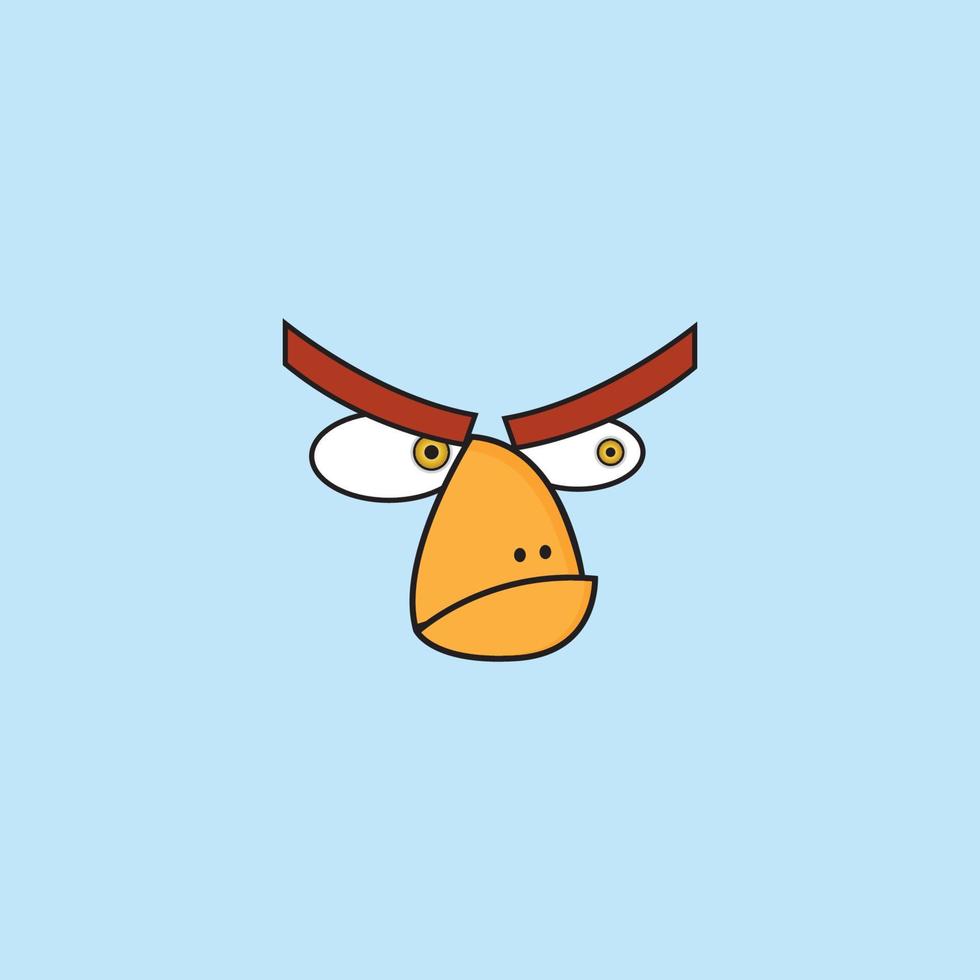 Cartoon Birdies Gesicht Emoticon-Design vektor