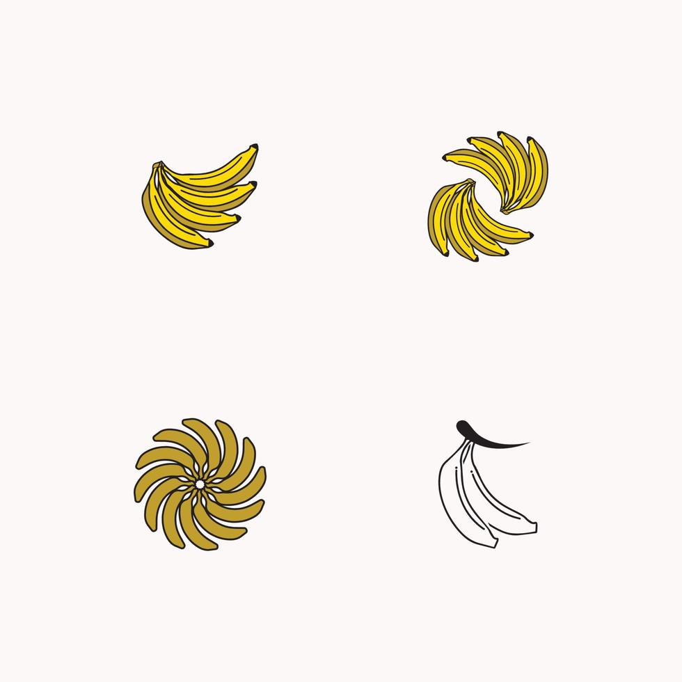 Bananenlogoschablonenvektorillustration vektor