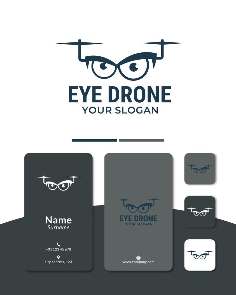 drone eye logotyp design vektor, se, övervaka, visa vektor