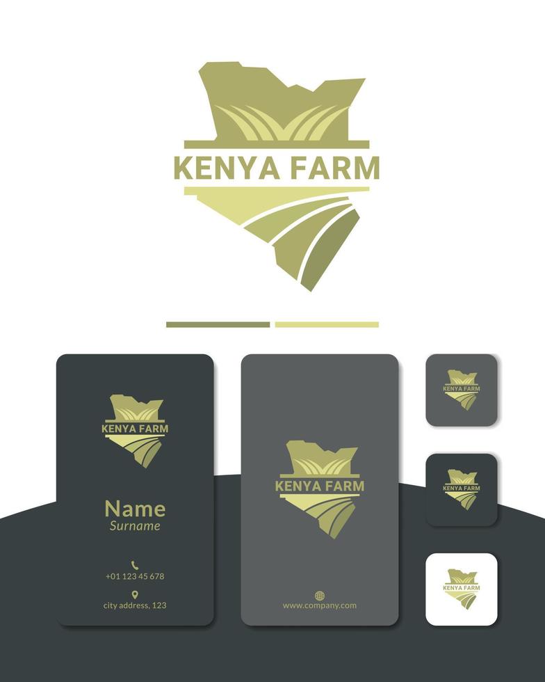gård kenya östafrikansk logotypdesign vektor, ranch, trädgård vektor