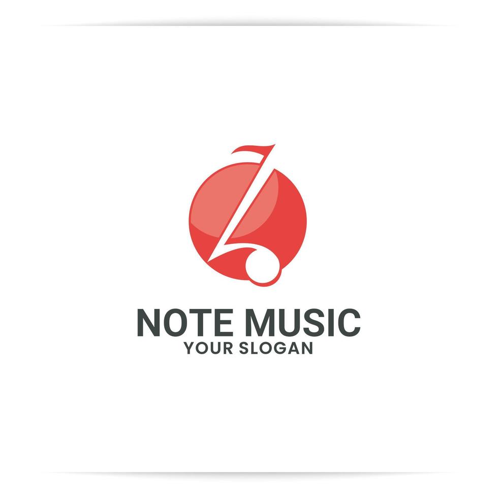 notera musik logotyp designsymbol vektor