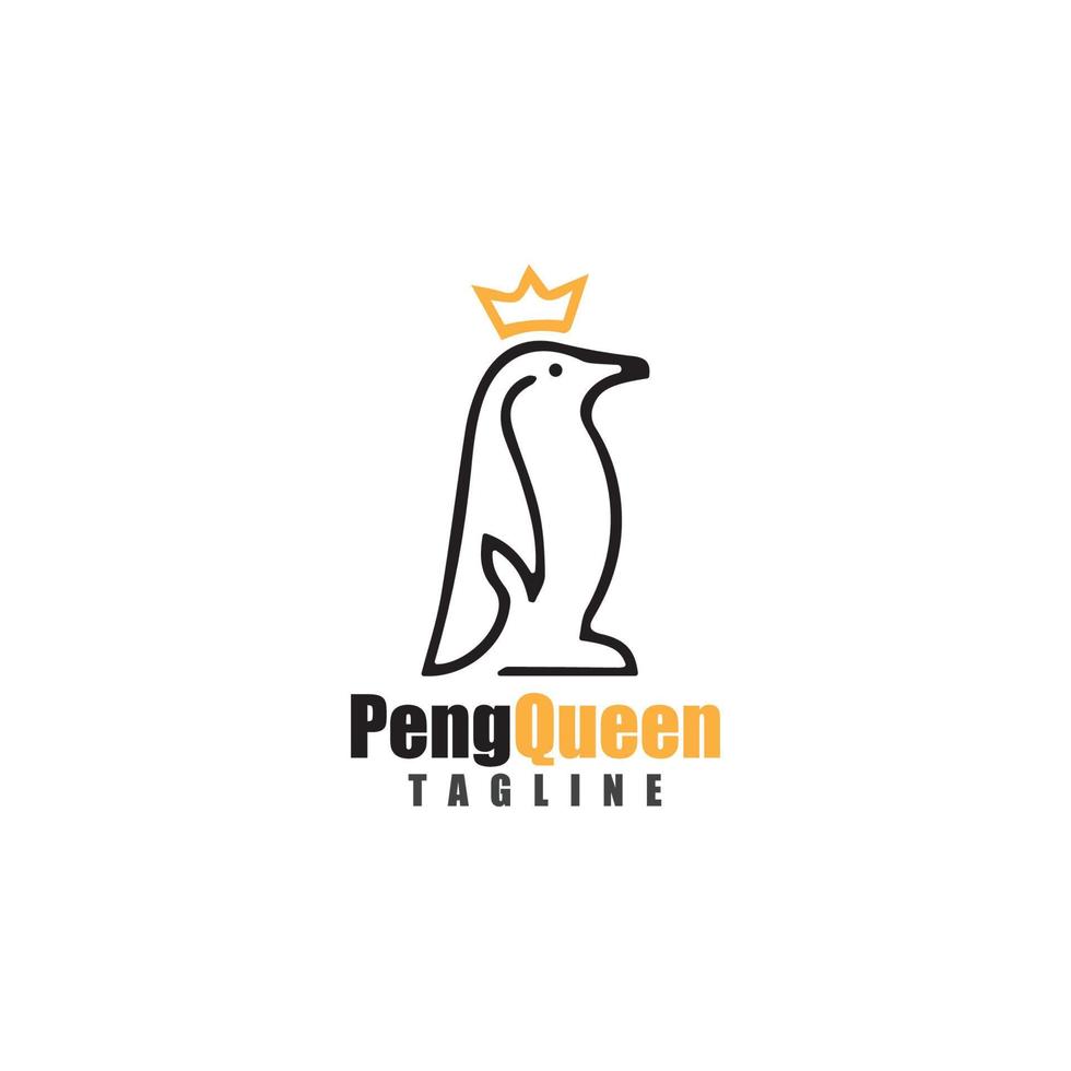 Pinguin-Logo-Template-Design vektor